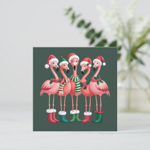 Flamingo Liefhebber Cadeau Kerst Mis Xmas Feestdagenkaart
