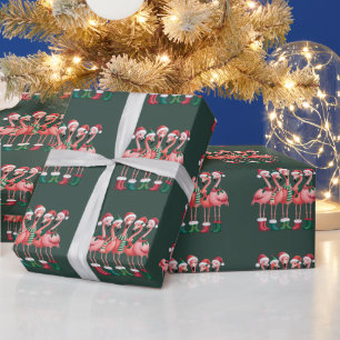 Flamingo Liefhebber Cadeau Kerstmis Prettig Kerstm Cadeaupapier
