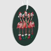 Flamingo Liefhebber Cadeau Kerstmis Prettig Kerstm Ornament (voorkant)