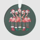 Flamingo Liefhebber Cadeau Kerstmis Prettig Kerstm Ornament (voorkant)