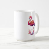 Flamingo liefhebber Grote klassieke keramiek Koffiemok (Voorkant rechts)