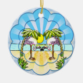 Flamingo-liefhebbers Keramisch Ornament (Voorkant)