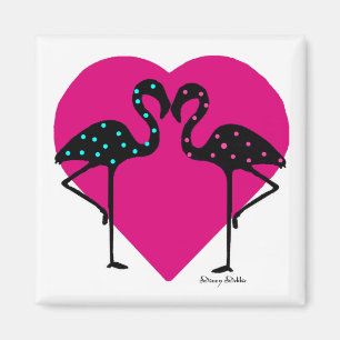 Flamingo liefhebbers magneet