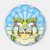 Flamingo-liefhebbers Magneet (Voorkant)