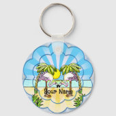 Flamingo-liefhebbers Sleutelhanger (Voorkant)