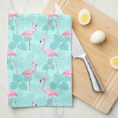  Flamingo Light Blue Theedoek (Quarter Fold)
