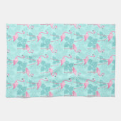  Flamingo Light Blue Theedoek (Horizontaal)
