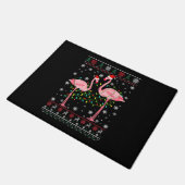 Flamingo Lights Ugly Sweater KerstAnimals Deurmat (Schuin)