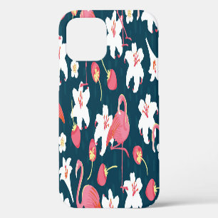 Flamingo Lilies: Tropisch  ontwerp. iPhone 12 Hoesje
