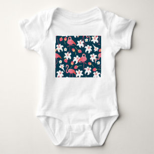 Flamingo Lilies: Tropisch ontwerp. Romper