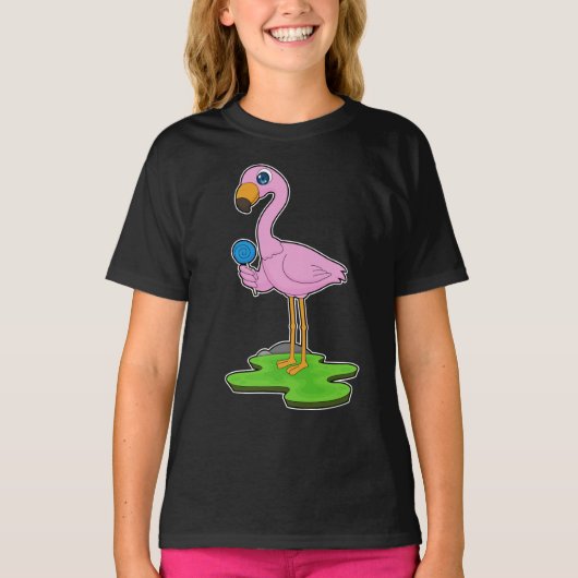 Flamingo Lollipop Snoep T-shirt (Voorkant)
