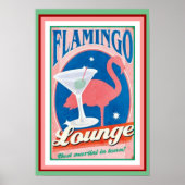 Flamingo Lounge Poster 13 x 19 (Voorkant)