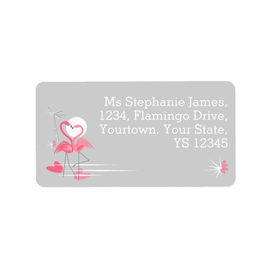 Flamingo Love address label (Voorkant)