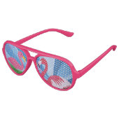 Flamingo Love Aviator Zonnebril (Gekanteld)