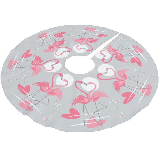Flamingo Love-boomrok Kerstboom Rok (Gekanteld)