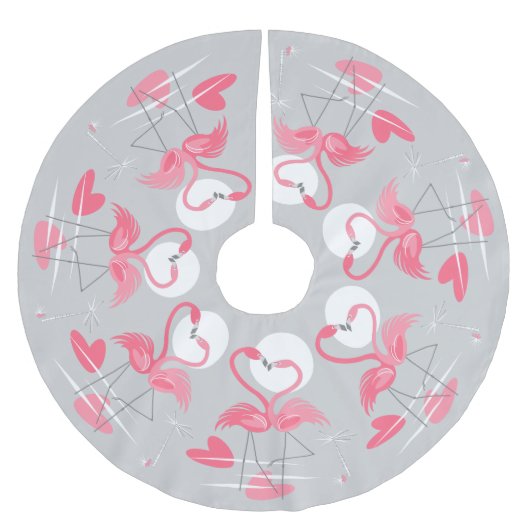 Flamingo Love-boomrok Kerstboom Rok (Voorkant)
