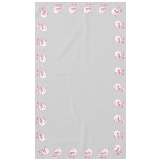 Flamingo Love Border tablecloth 60x104 Tafelkleed (Voorkant)