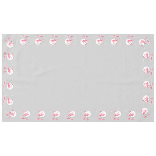Flamingo Love Border tablecloth 60x104 Tafelkleed (Voorkant (Horizontaal))
