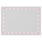 Flamingo Love Border tablecloth 60x84 Tafelkleed (Voorkant (Horizontaal))