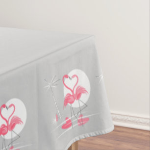 Flamingo Love Border tablecloth 60x84 Tafelkleed