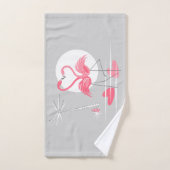 Flamingo Love-brede handdoekset Bad Handdoek (Handdoek)