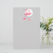 Flamingo Love-brede kantoorbenodigdheden Briefpapier (Staand voorkant)