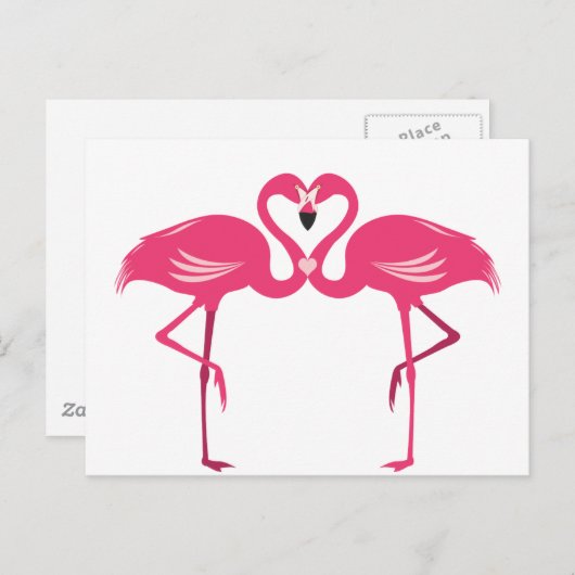 Flamingo Love Briefkaart (Voorkant / Achterkant)