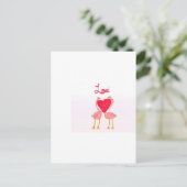 Flamingo Love Briefkaart (Staand voorkant)
