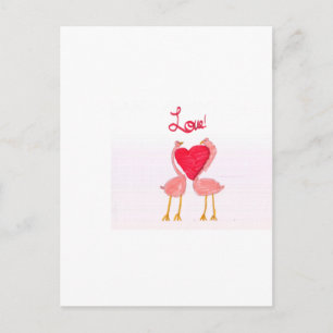 Flamingo Love Briefkaart