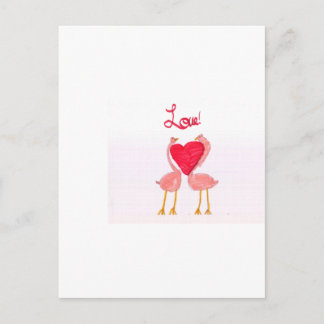 Flamingo Love Briefkaart