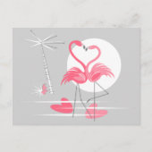 Flamingo Love briefkaart landschap (Voorkant)