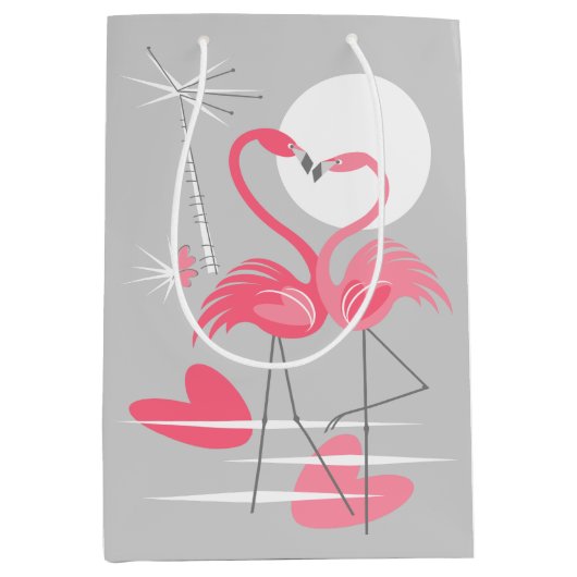 Flamingo Love-cadeautas medium Cadeauzakje (Voorkant)