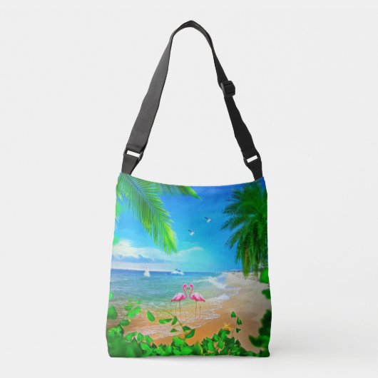 Flamingo Love Crossbody Tas (Voorkant)