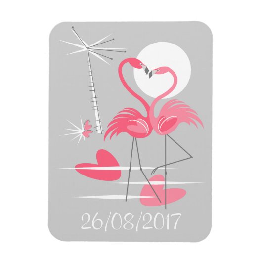 Flamingo Love Date Flexnet Magneet (Verticaal)
