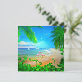 Flamingo Love Feestdagenkaart (Staand voorkant)