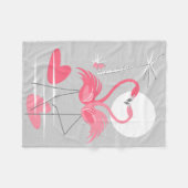 Flamingo Love fleece deken (Voorkant (Horizontaal))