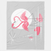 Flamingo Love fleece deken, groot horizontaal Deken (Voorkant)