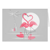 Flamingo Love-groetkaartlandschap (Voorkant Horizontaal)