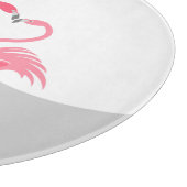 Flamingo Love Grote Maan snijplank rond (Hoek)