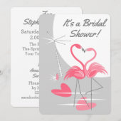 Flamingo Love Grote Maan Vrijgezellenfeest vertica Kaart (Voorkant / Achterkant)