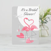 Flamingo Love Grote Maan Vrijgezellenfeest vertica Kaart (Staand voorkant)