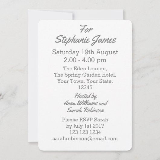 Flamingo Love Grote Maan Vrijgezellenfeest vertica Kaart (Achterkant)