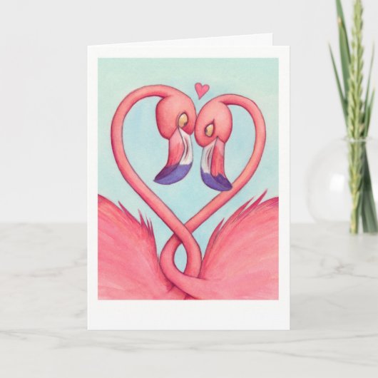 Flamingo Love. Kaart (Voorkant)