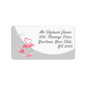 Flamingo Love Large Moon address label (Voorkant)