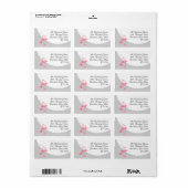 Flamingo Love Large Moon address label (Full Sheet)