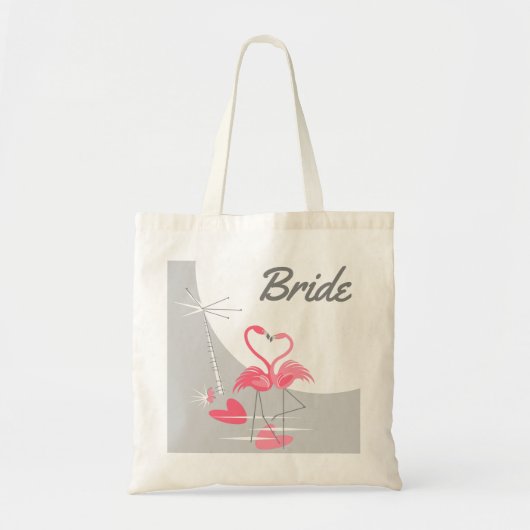Flamingo Love Large Moon Bride budget tas (Voorkant)