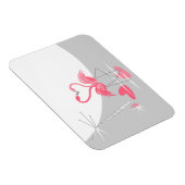 Flamingo Love Large Moon Flexnet Landscape Magneet (Rechterzijde)