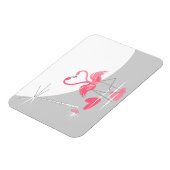 Flamingo Love Large Moon Flexnet Landscape Magneet (Linkerzijde)