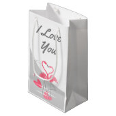 Flamingo Love Large Moon I love you small Klein Cadeauzakje (Voorkant Gekanteld)