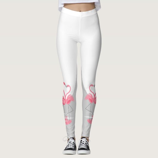 Flamingo Love Large Moon leggings (Voorkant)